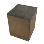 Japanese Wooden Lidded Pottery Storage Box Inside 8.3x8.3x10.3cm Brown X188