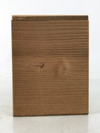 Japanese Wooden Lidded Pottery Storage Box Inside 8.5x8.5x11.6cm Brown X196