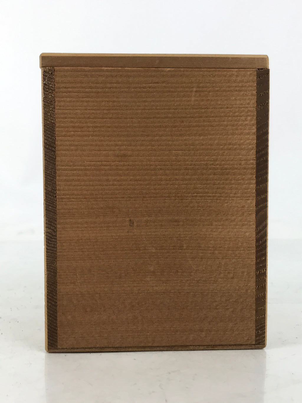 Japanese Wooden Lidded Pottery Storage Box Inside 8.5x8.5x11.6cm Brown X196