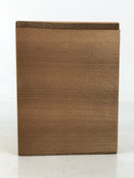 Japanese Wooden Lidded Pottery Storage Box Inside 8.5x8.5x11.6cm Brown X196