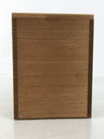 Japanese Wooden Lidded Pottery Storage Box Inside 8.5x8.5x11.6cm Brown X196