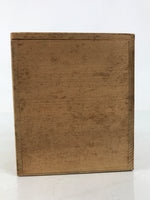 Japanese Wooden Lidded Pottery Storage Box Inside 9.5x9.5x11.5cm Brown X184
