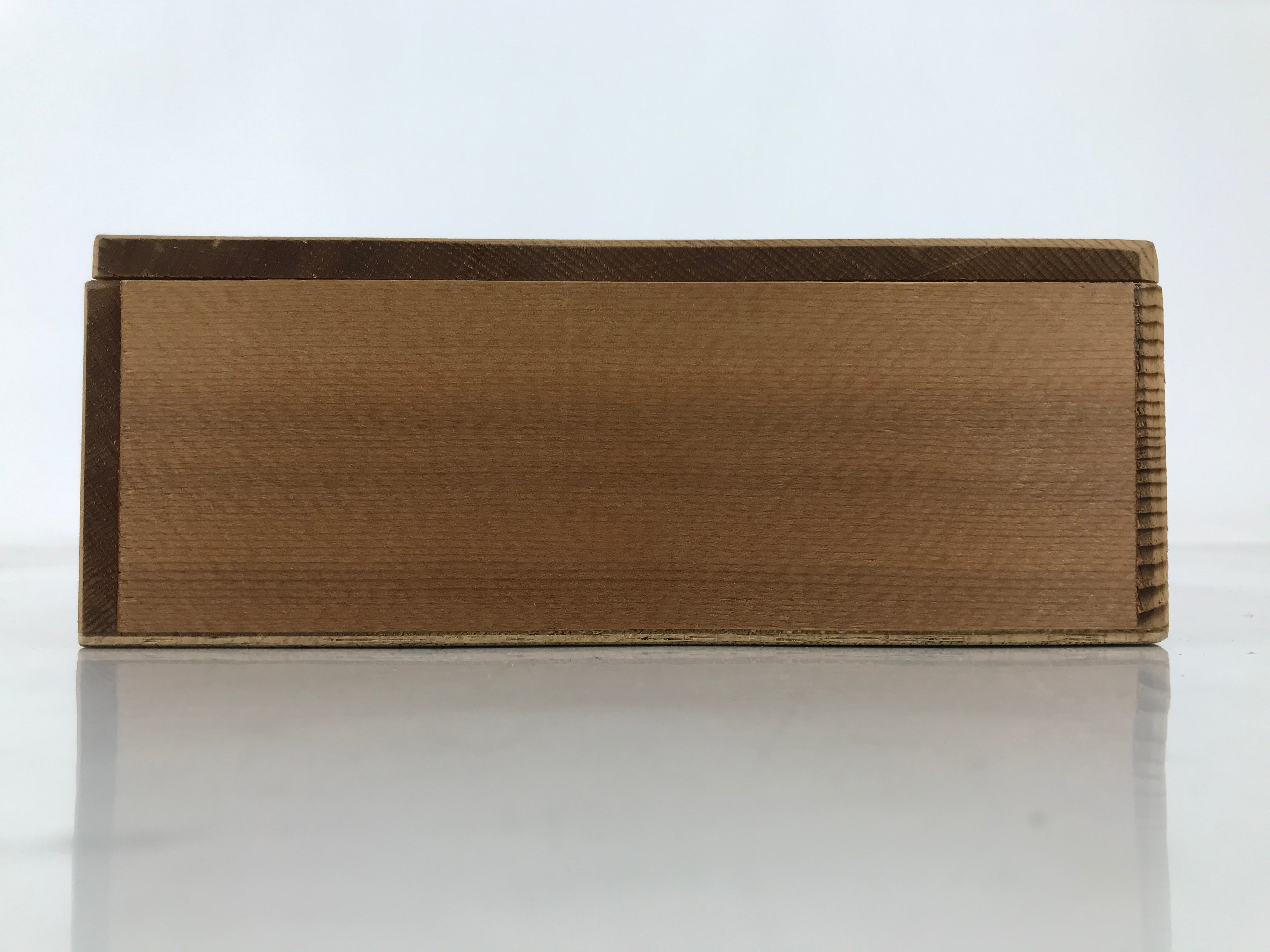 Japanese Wooden Lidded Sake Cup Storage Box Inside 21.5x14.3x5cm