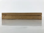 Japanese Wooden Lidded Storage Box Inside 20.3x7.7x2.4cm Juzu Brown X221