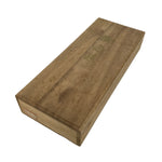 Japanese Wooden Lidded Storage Box Inside 20.3x7.7x2.4cm Juzu Brown X221