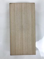 Japanese Wooden Lidded Storage Box Inside 28.3x13x1.8cm Incense Brown X227