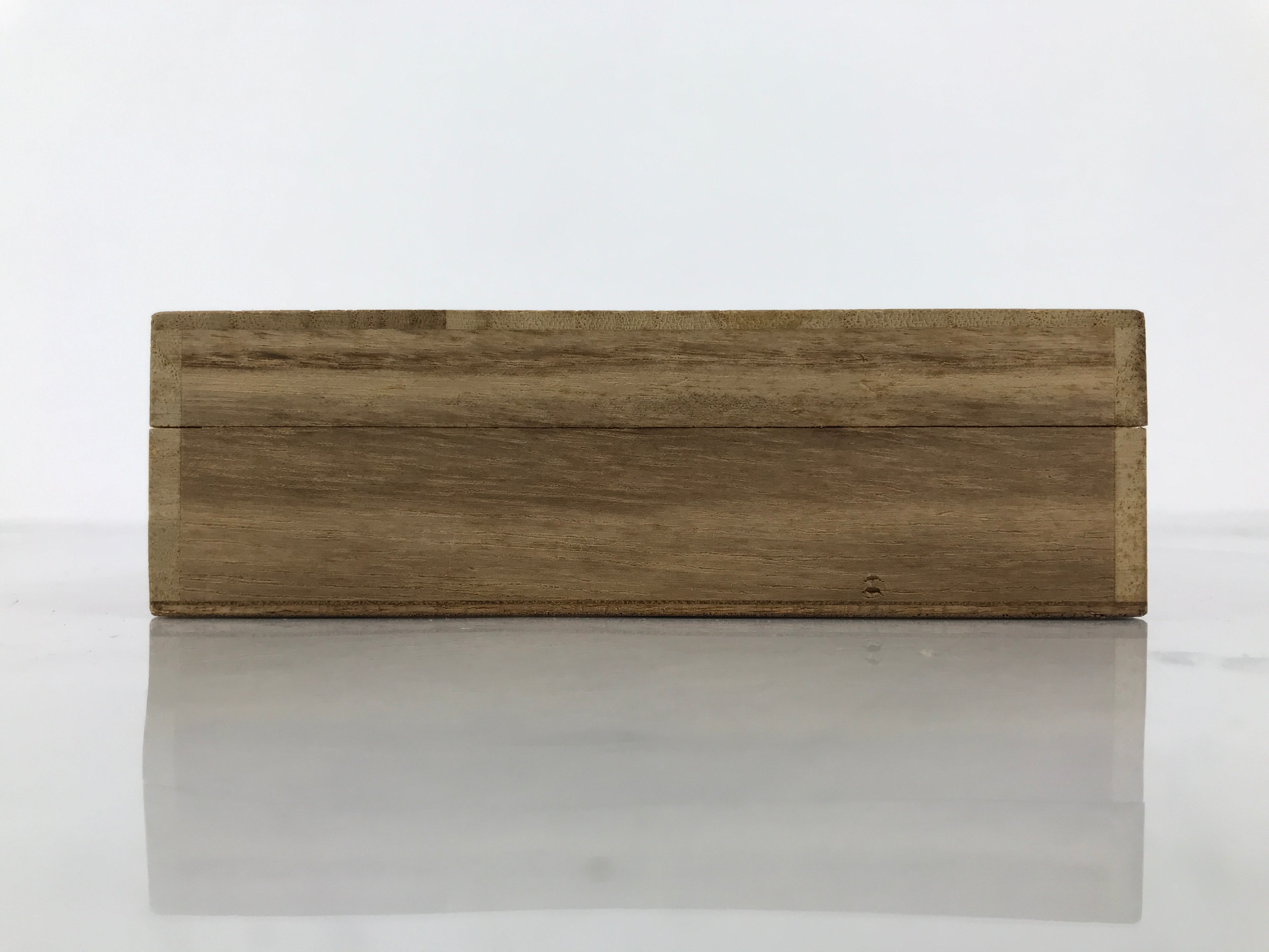 Japanese Wooden Lidded Storage Box Inside 28.3x13x1.8cm Incense Brown X227