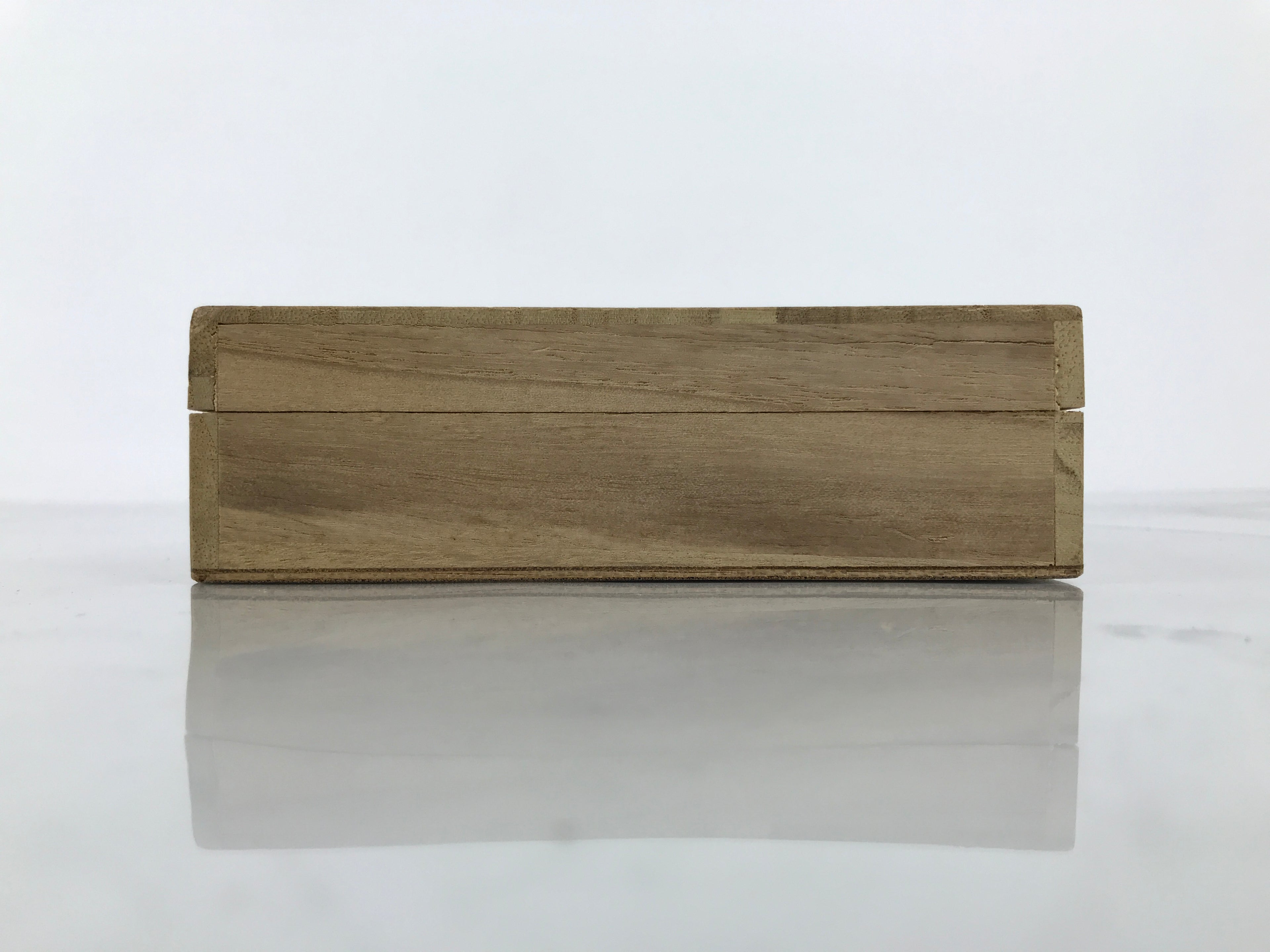 Japanese Wooden Lidded Storage Box Inside 28.3x13x1.8cm Incense Brown X227