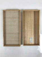 Japanese Wooden Lidded Storage Box Inside 28.3x13x1.8cm Incense Brown X227