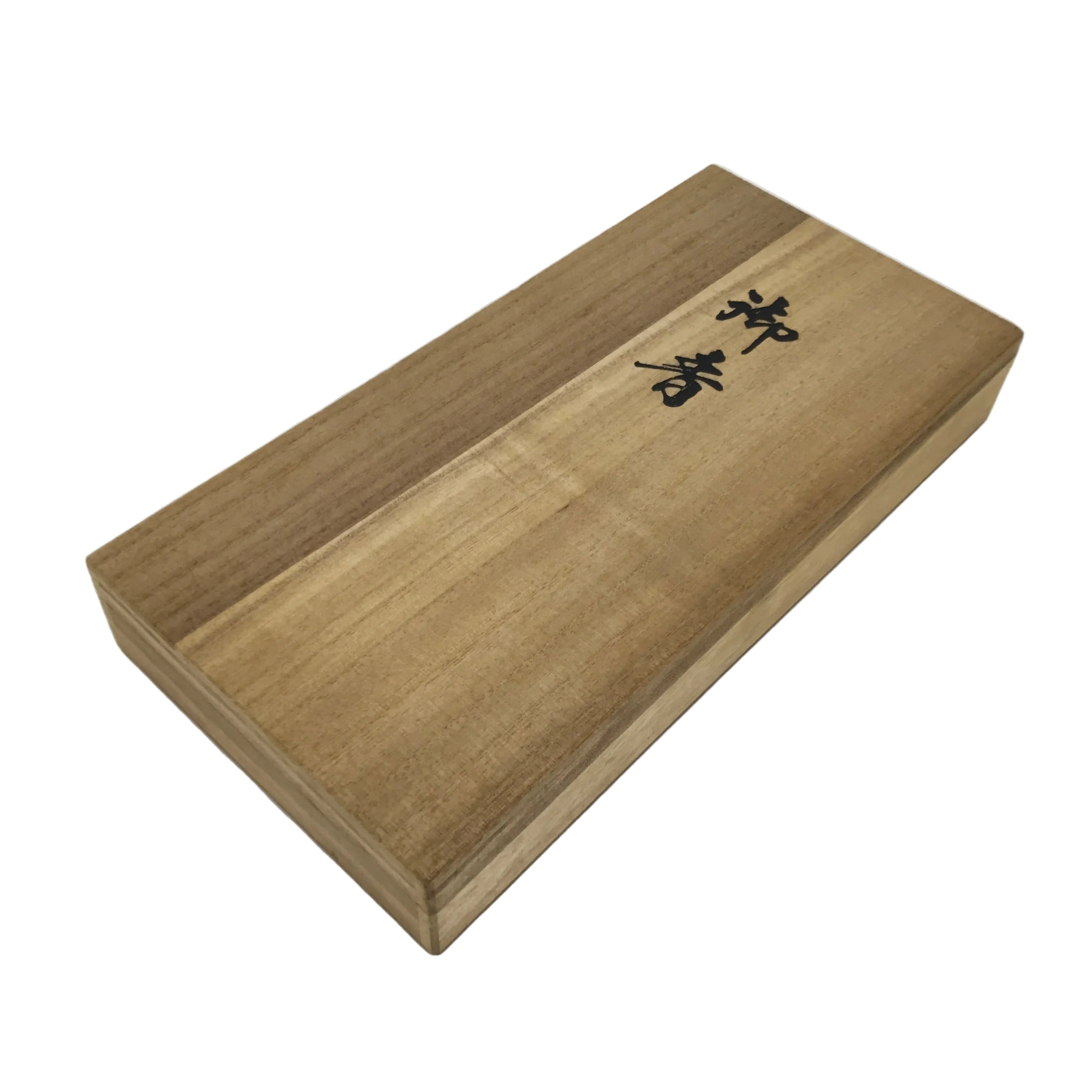 Japanese Wooden Lidded Storage Box Inside 28.3x13x1.8cm Incense Brown X227
