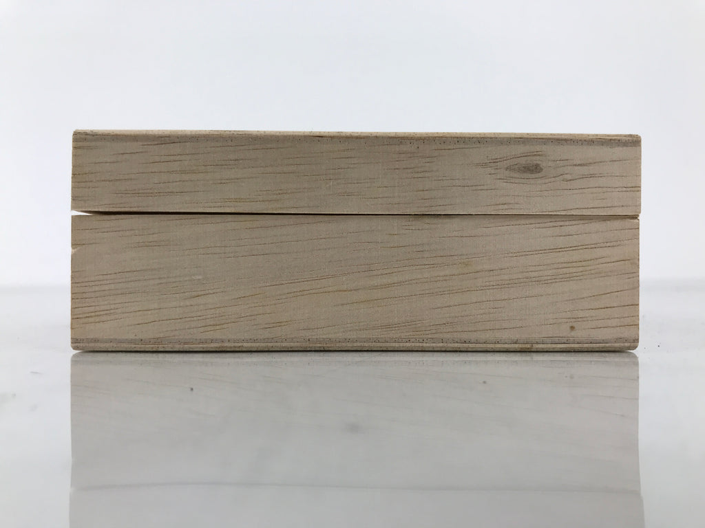 Japanese Wooden Lidded Storage Box Inside 30.8x10.7x3.2cm Incense Brown X220