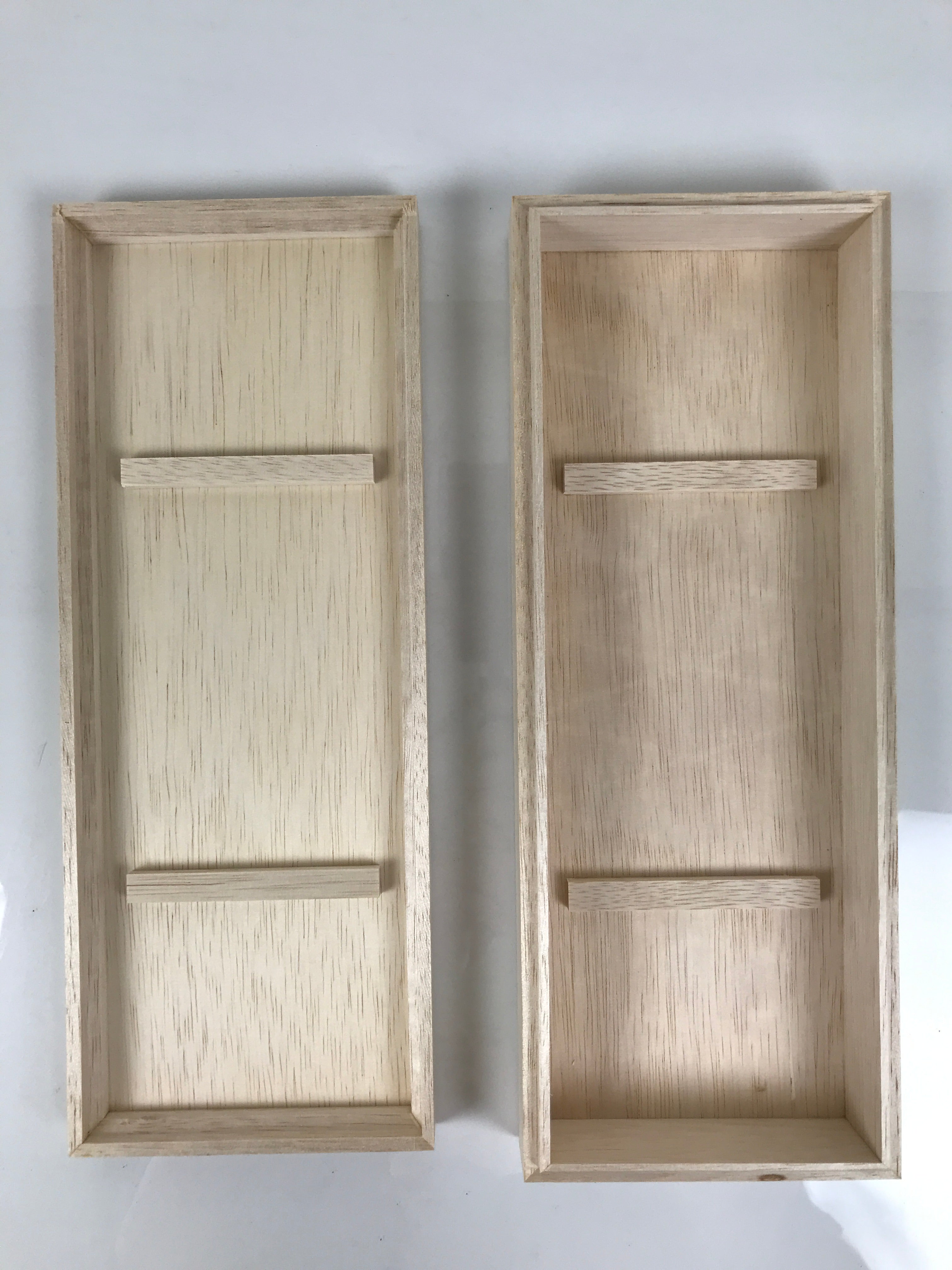 Japanese Wooden Lidded Storage Box Inside 30.8x10.7x3.2cm Incense Brown X220