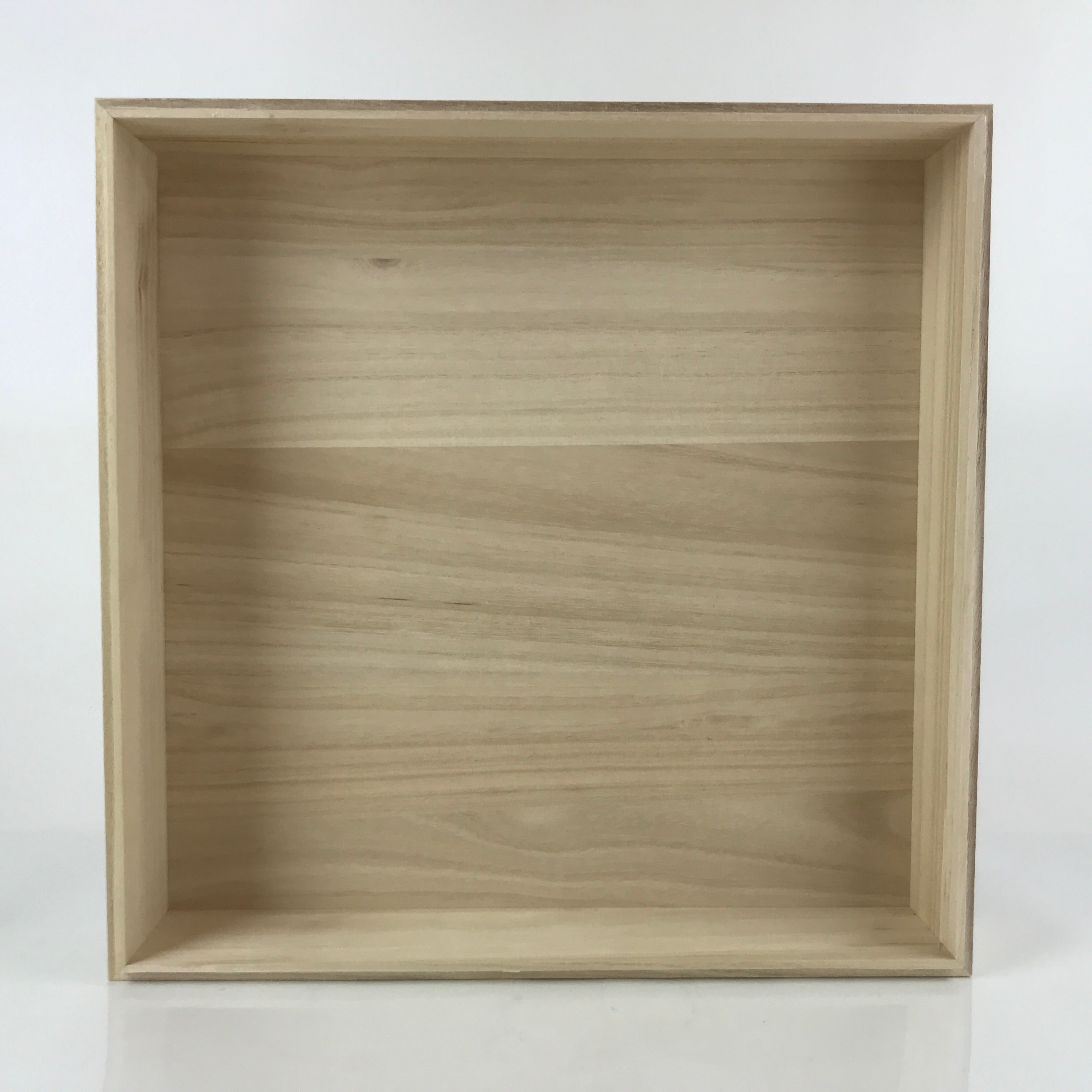 Japanese Wooden Lidded Storage Box Inside 39.5x39.5x7cm Paulownia Kiri X109
