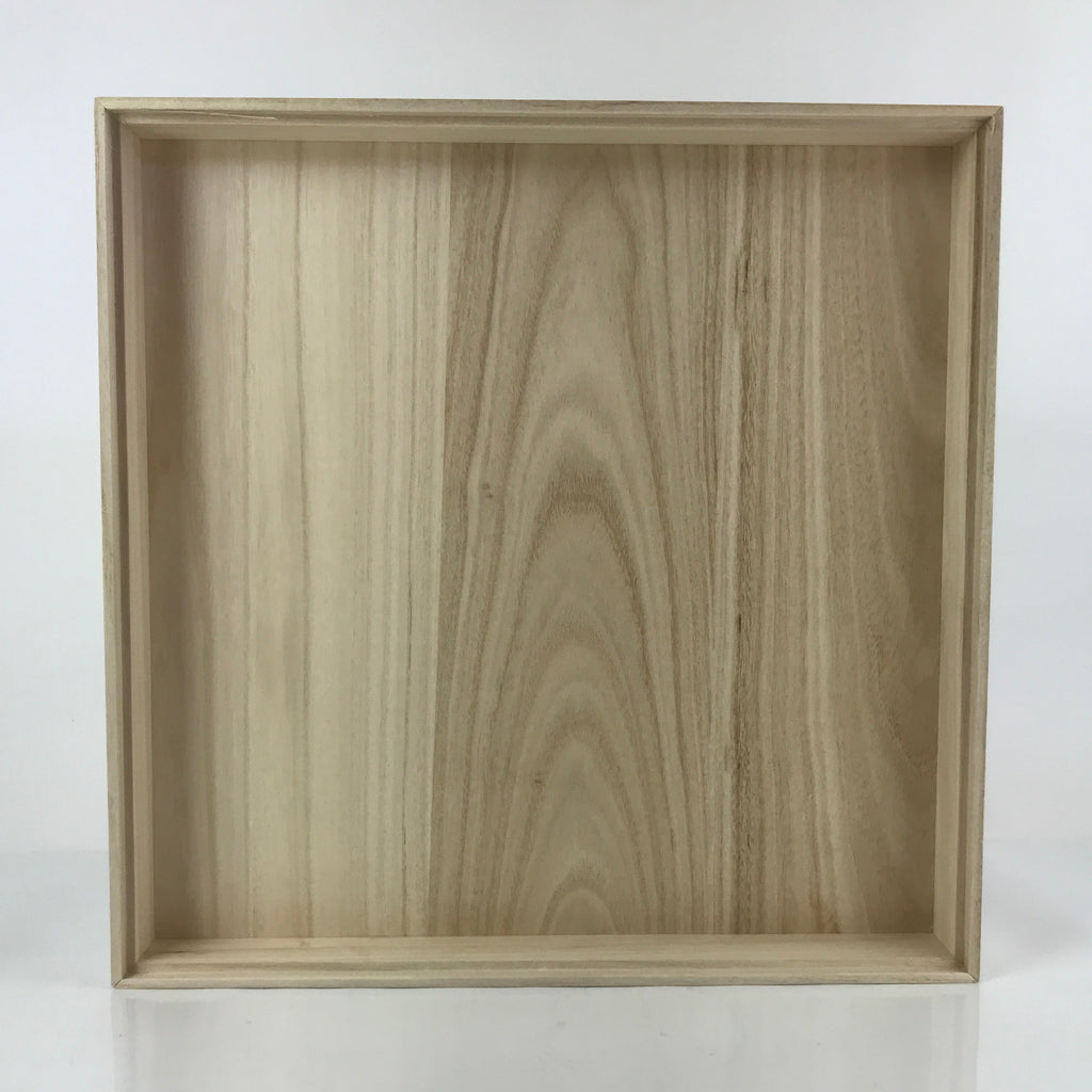 Japanese Wooden Lidded Storage Box Inside 39.5x39.5x7cm Paulownia Kiri X110