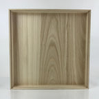 Japanese Wooden Lidded Storage Box Inside 39.5x39.5x7cm Paulownia Kiri X110
