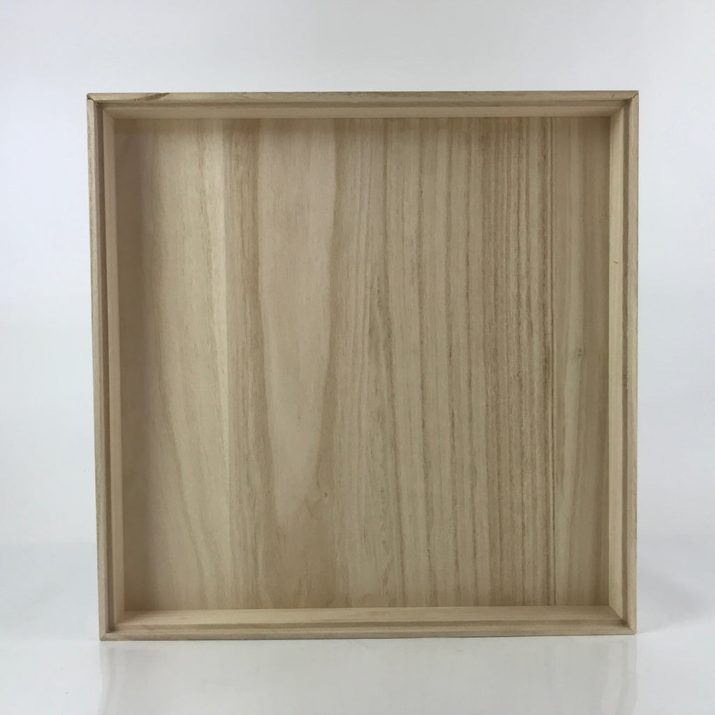 Japanese Wooden Lidded Storage Box Inside 39.5x39.5x7cm Paulownia Kiri X111