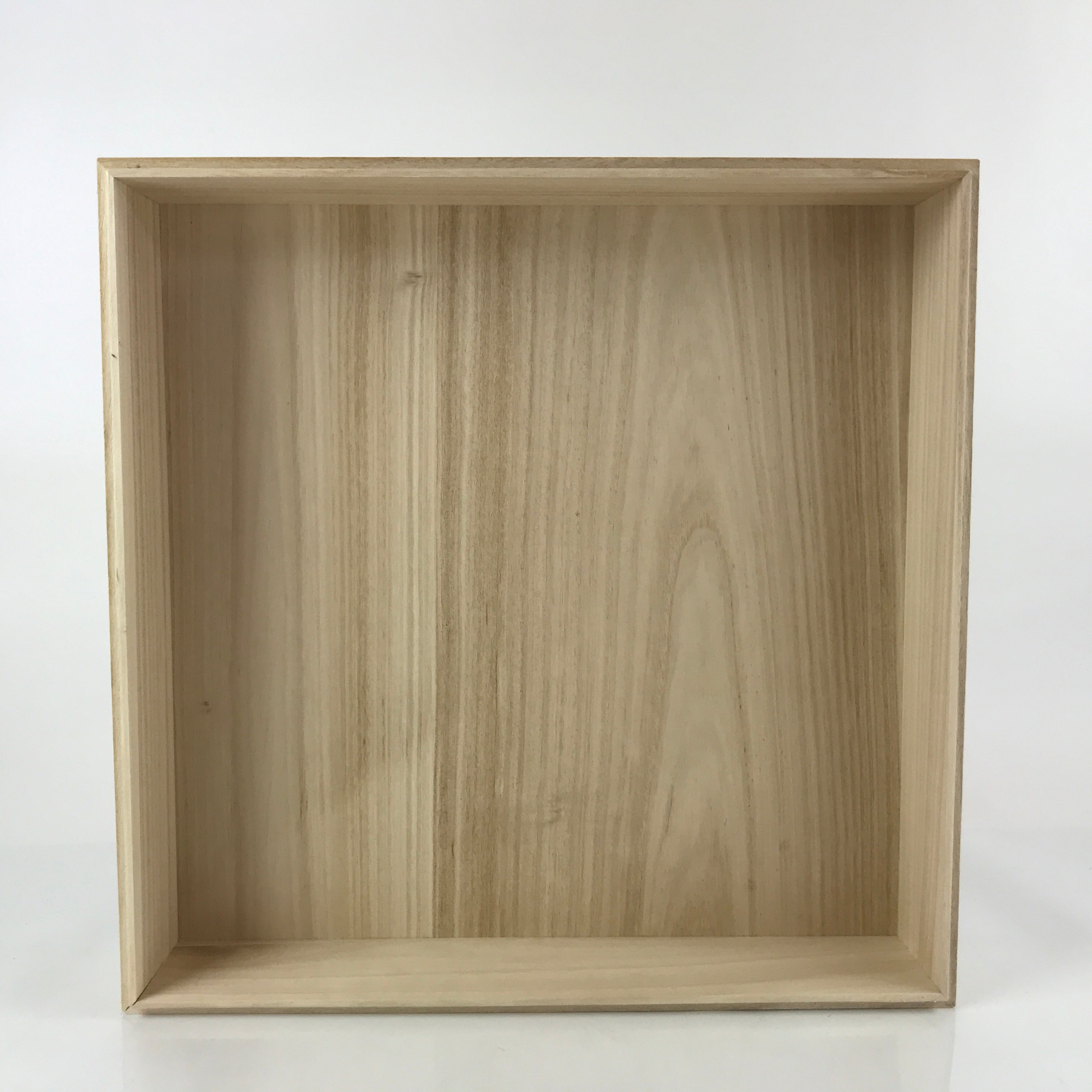 Japanese Wooden Lidded Storage Box Inside 39.5x39.5x7cm Paulownia Kiri X111