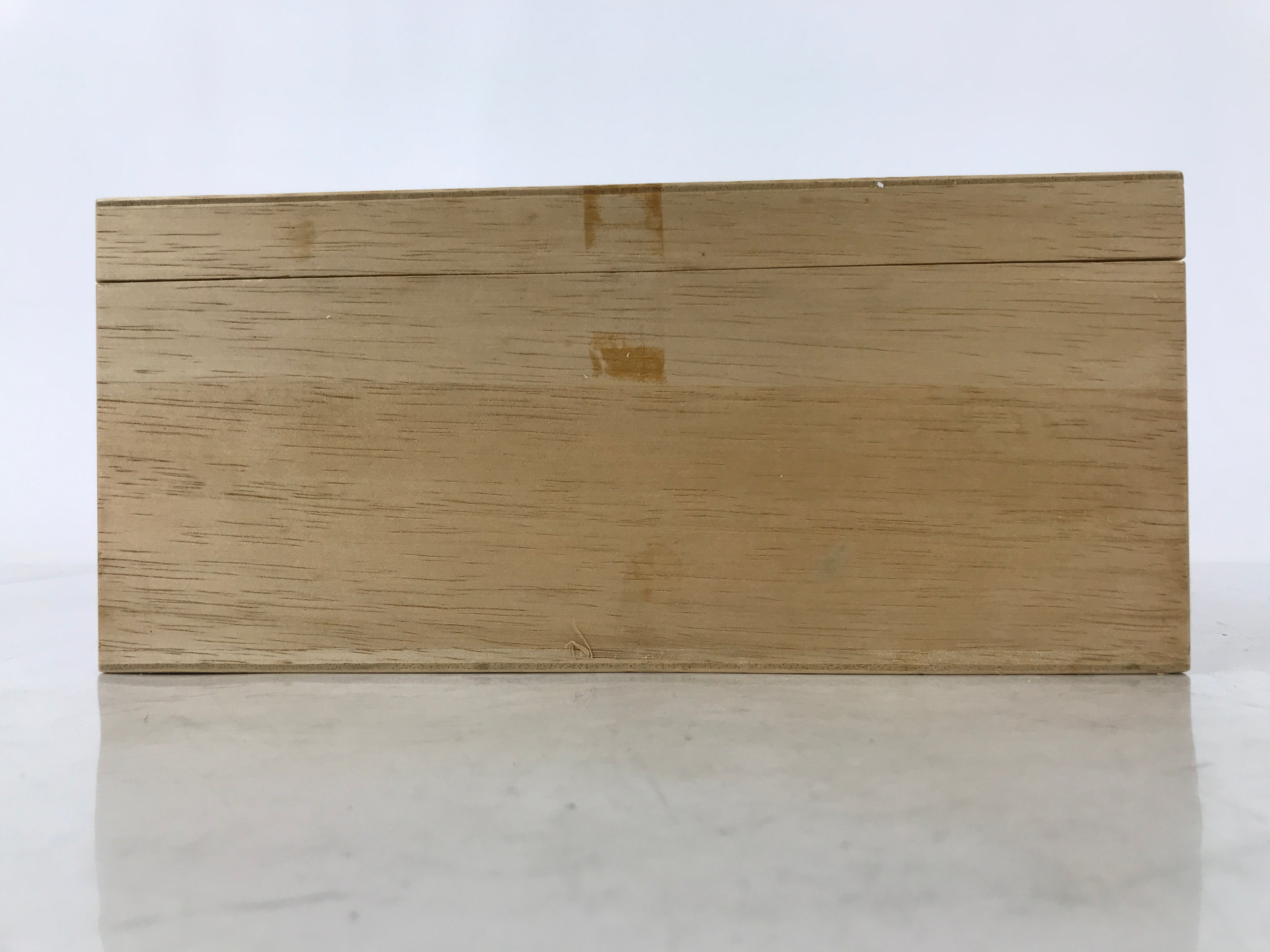 Japanese Wooden Lidded Storage Pottery Box Inside 23.8x19.7x8.7cm Brown X145
