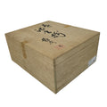 Japanese Wooden Lidded Storage Pottery Box Inside 23.8x19.7x8.7cm Brown X145