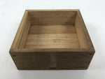 Japanese Wooden Lidded Storage Storage Box Inside 9.6x9.5x3.5cm Brown X172