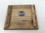 Japanese Wooden Lidded Storage Storage Box Inside 9.6x9.5x3.5cm Brown X172