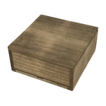 Japanese Wooden Lidded Storage Storage Box Inside 9.6x9.5x3.5cm Brown X172