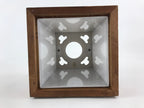 Japanese Wooden Light Shade Light Fixture Vtg Cube Window Pane Shoji JK556