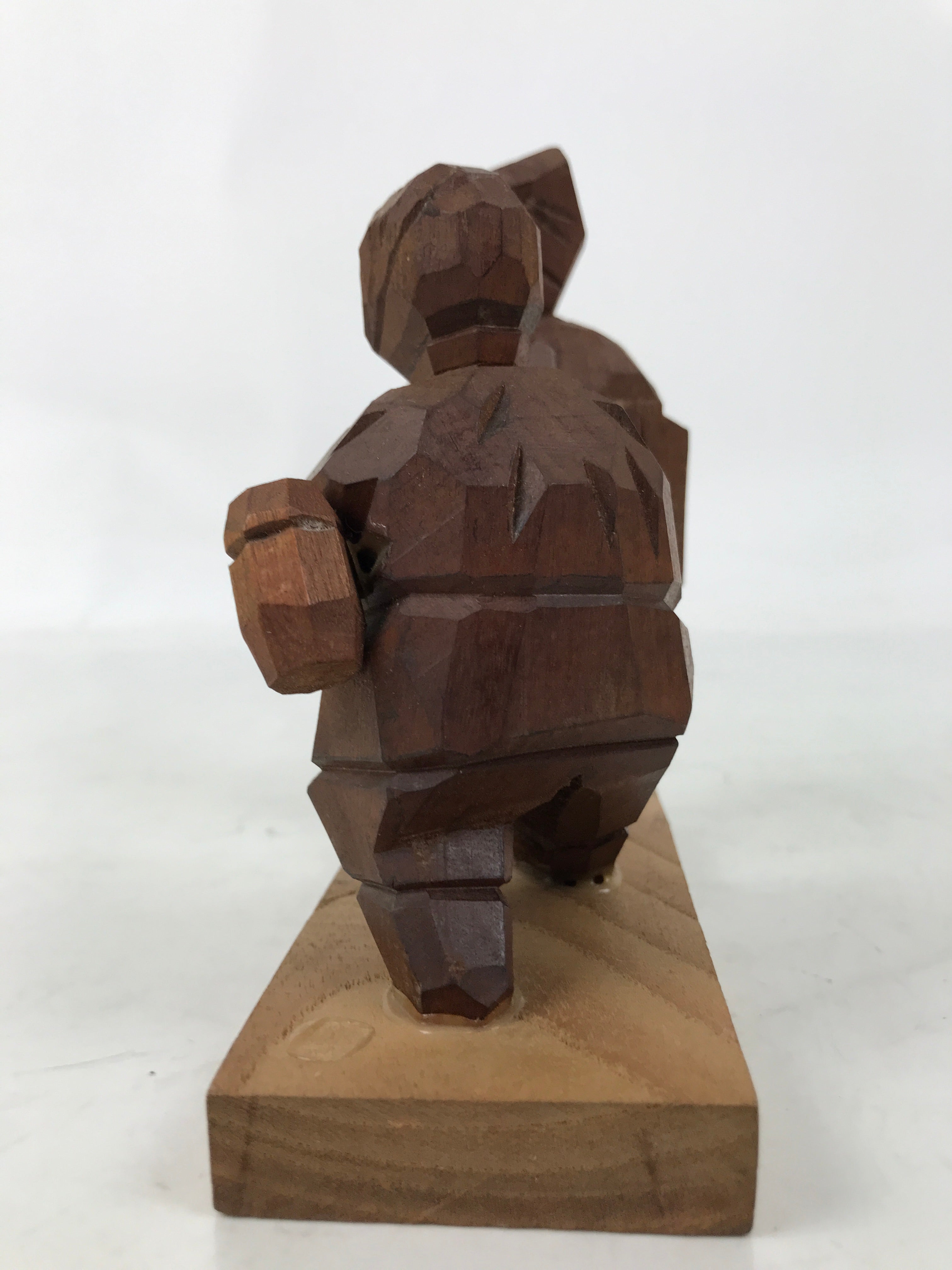 Japanese Wooden Loach Fish Scooping Figurine Statue Vtg Souvenir Folk Craft ST70