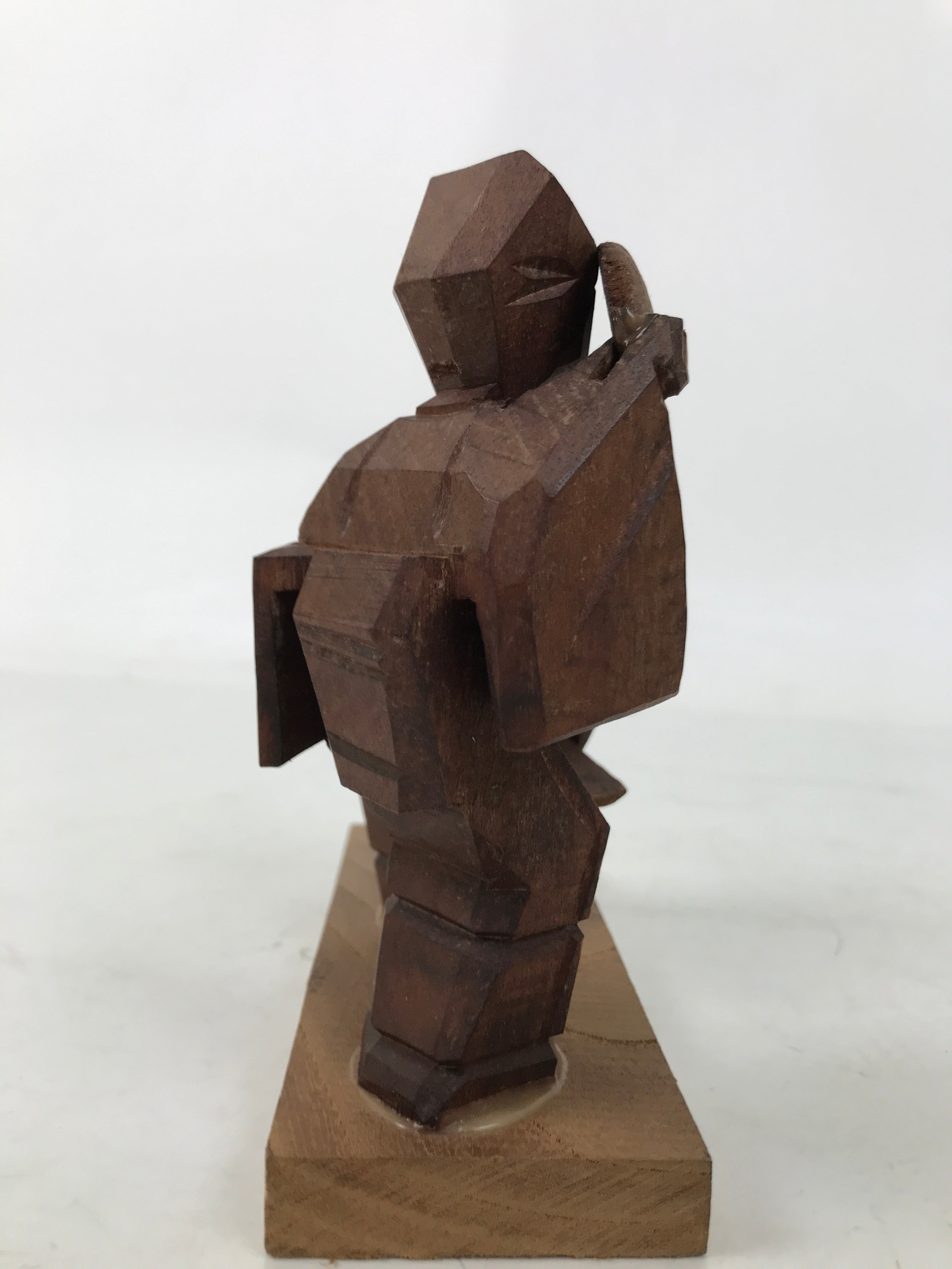 Japanese Wooden Loach Fish Scooping Figurine Statue Vtg Souvenir Folk Craft ST70