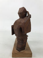 Japanese Wooden Loach Fish Scooping Figurine Statue Vtg Souvenir Folk Craft ST70