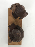 Japanese Wooden Loach Fish Scooping Figurine Statue Vtg Souvenir Folk Craft ST70