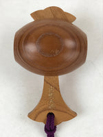 Japanese Wooden Lucky Hammer Vtg Izumo Taisha Charm Purple Tassel JK655