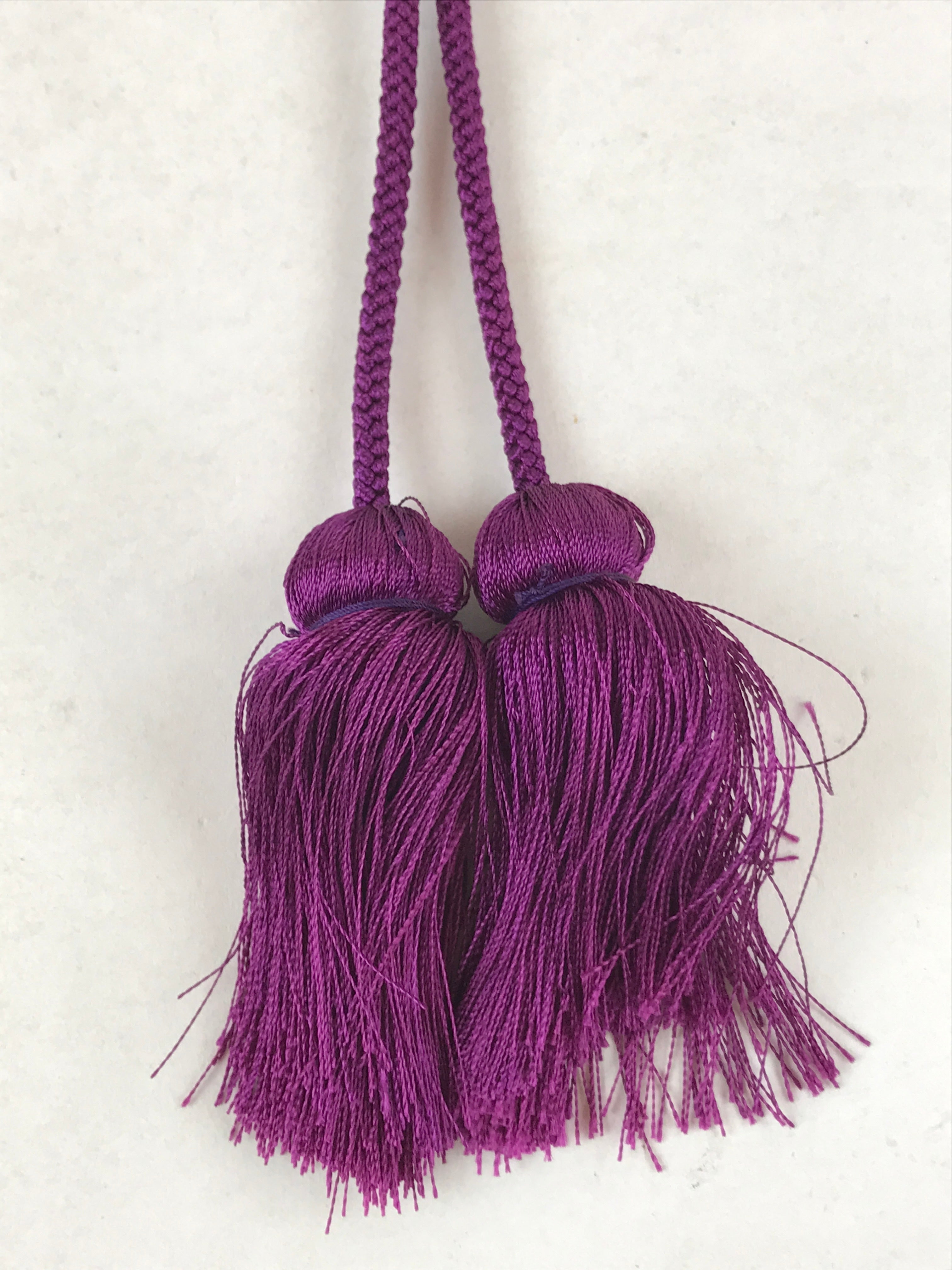 Japanese Wooden Lucky Hammer Vtg Izumo Taisha Charm Purple Tassel JK655
