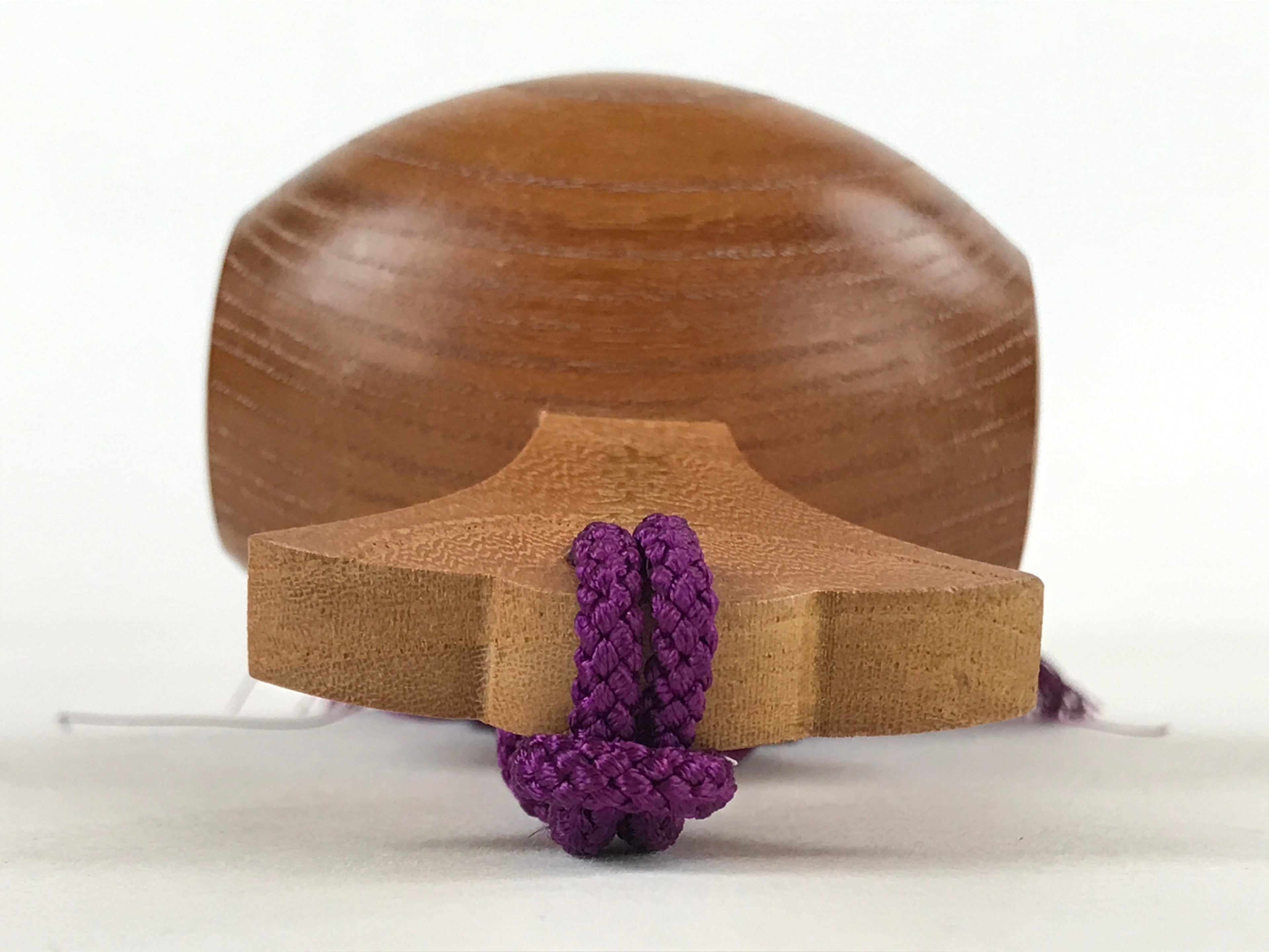 Japanese Wooden Lucky Hammer Vtg Izumo Taisha Charm Purple Tassel JK655