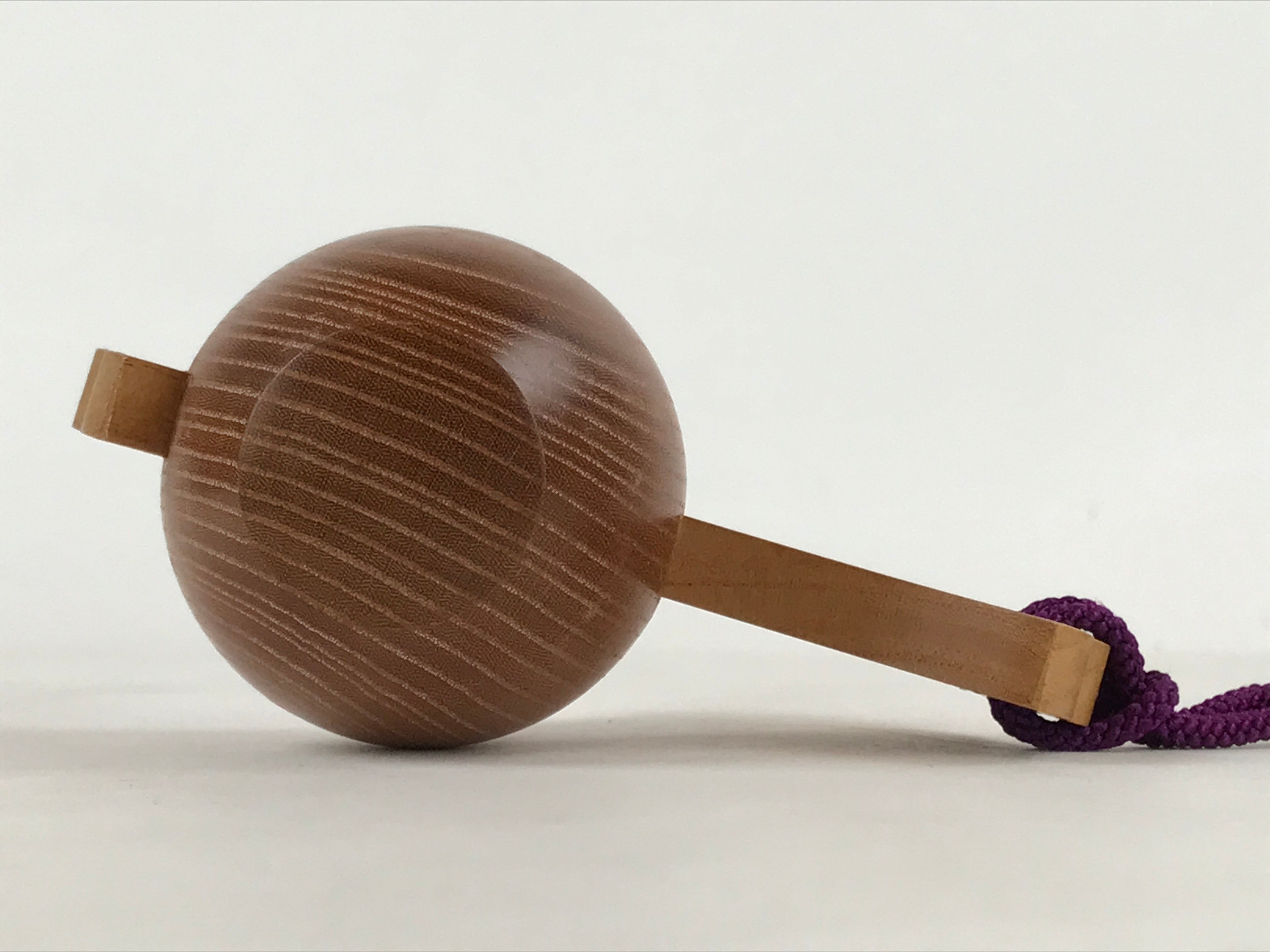 Japanese Wooden Lucky Hammer Vtg Izumo Taisha Charm Purple Tassel JK655