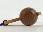 Japanese Wooden Lucky Hammer Vtg Izumo Taisha Charm Purple Tassel JK655