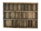 Japanese Wooden Metal Stamp Storage Tray Vtg Organizer Inside 42.5x30.5x2cm X54