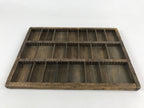 Japanese Wooden Metal Stamp Storage Tray Vtg Organizer Inside 42.5x30.5x2cm X54