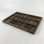 Japanese Wooden Metal Stamp Storage Tray Vtg Organizer Inside 42.5x30.5x2cm X54
