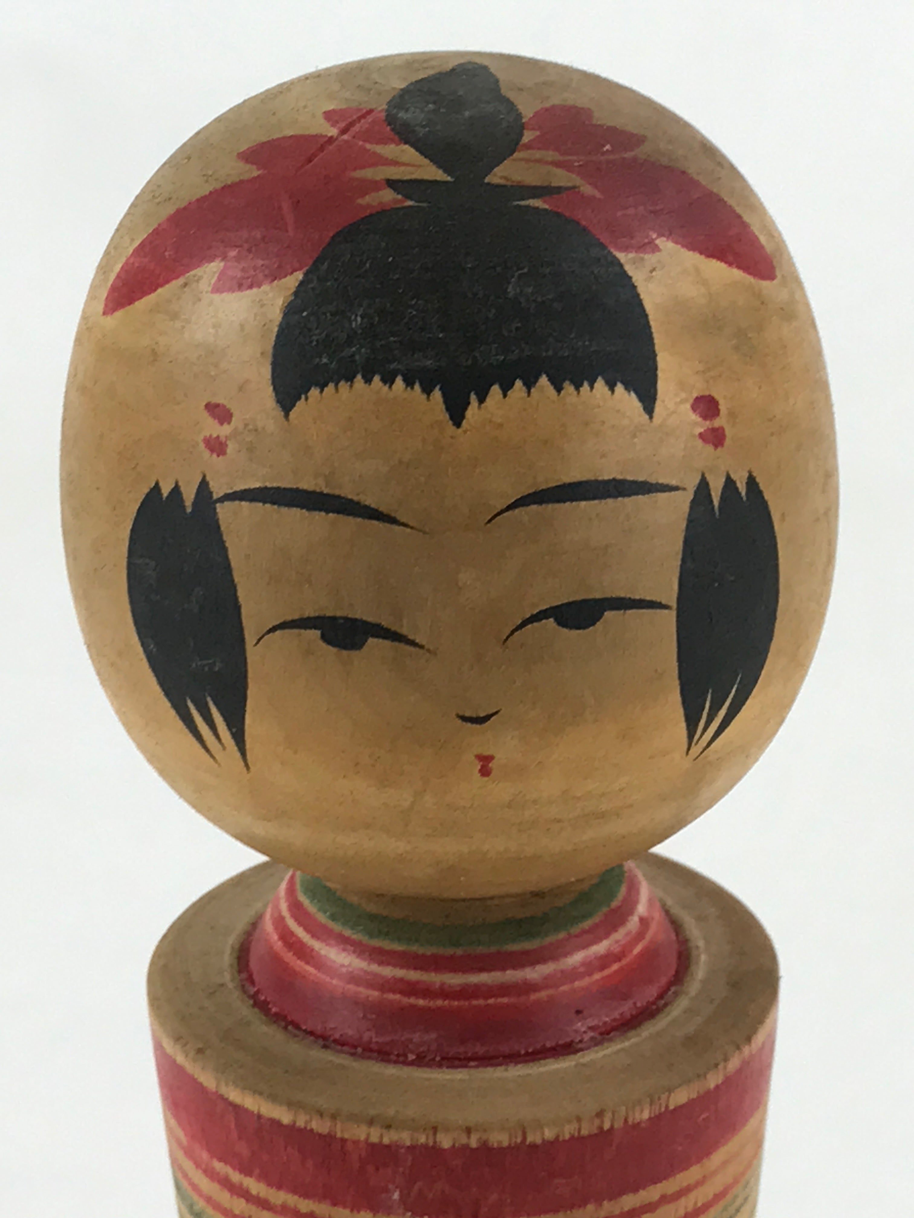 Japanese Wooden Naruko Kokeshi Doll Figurine Vtg Traditional