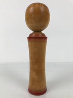 Japanese Wooden Naruko Kokeshi Doll Vtg Black Red Brown Traditional Craft KF763