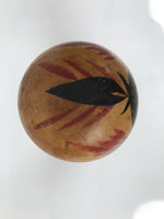 Japanese Wooden Naruko Kokeshi Doll Vtg Black Red Brown Traditional Craft KF763