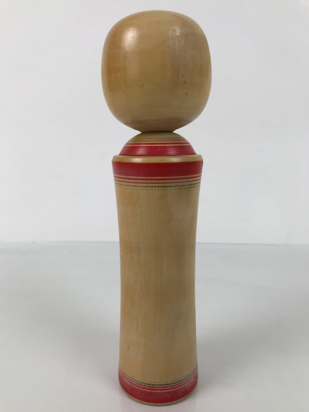 Japanese Wooden Naruko Kokeshi Doll Vtg Black Red Brown Traditional Craft KF765