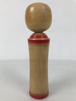 Japanese Wooden Naruko Kokeshi Doll Vtg Black Red Brown Traditional Craft KF765
