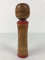 Japanese Wooden Naruko Kokeshi Doll Vtg Black Red Brown Traditional Craft KF767