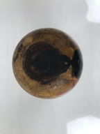 Japanese Wooden Naruko Kokeshi Doll Vtg Black Red Brown Traditional Craft KF767