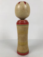 Japanese Wooden Naruko Kokeshi Doll Vtg Black Red Brown Traditional Craft KF771