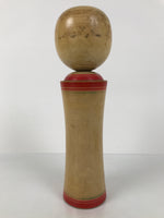 Japanese Wooden Naruko Kokeshi Doll Vtg Black Red Brown Traditional Craft KF776