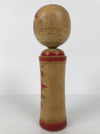 Japanese Wooden Naruko Kokeshi Doll Vtg Black Red Brown Traditional Craft KF777