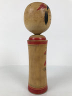 Japanese Wooden Naruko Kokeshi Doll Vtg Black Red Brown Traditional Craft KF777